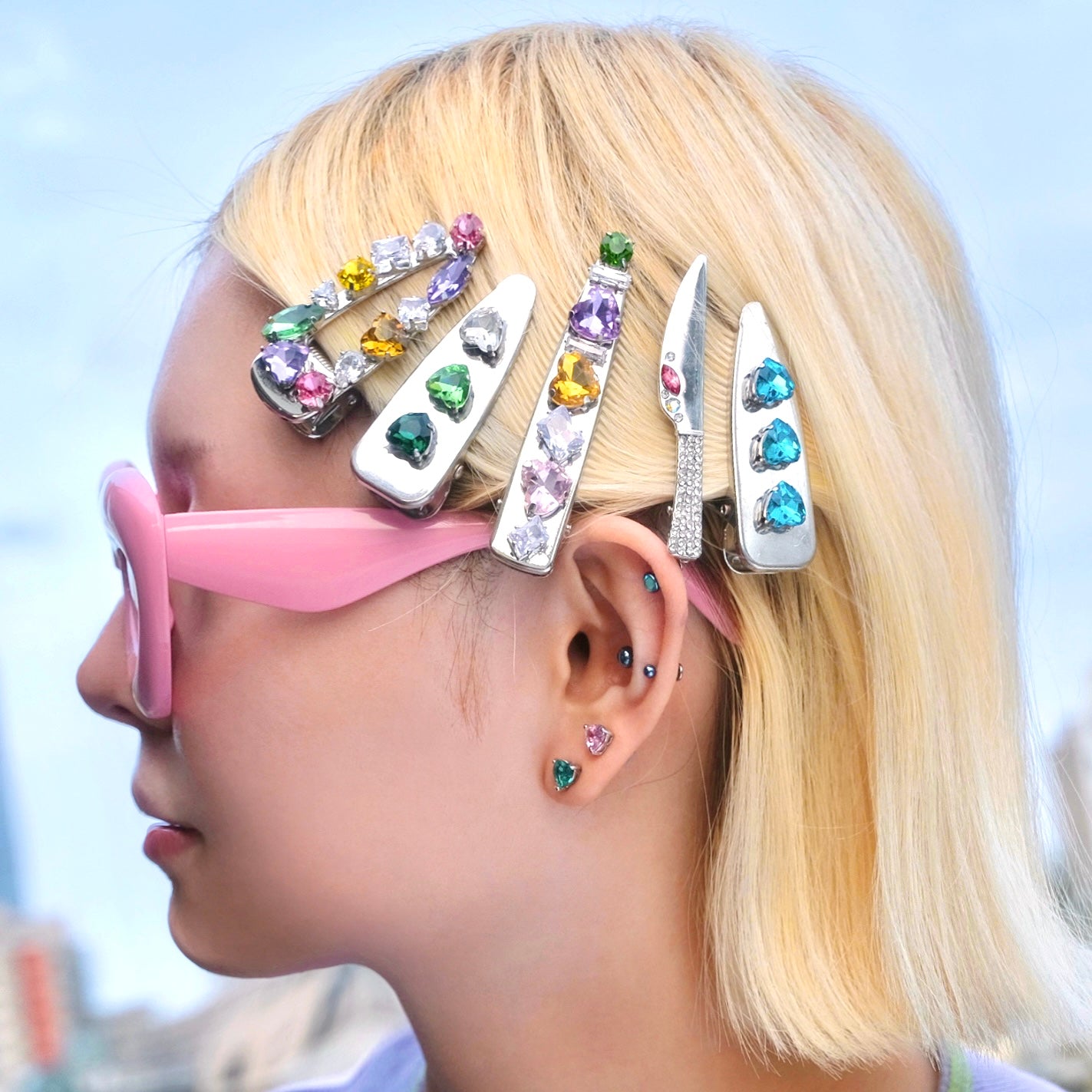 Icy Sprinkle Studs Set - 13pcs