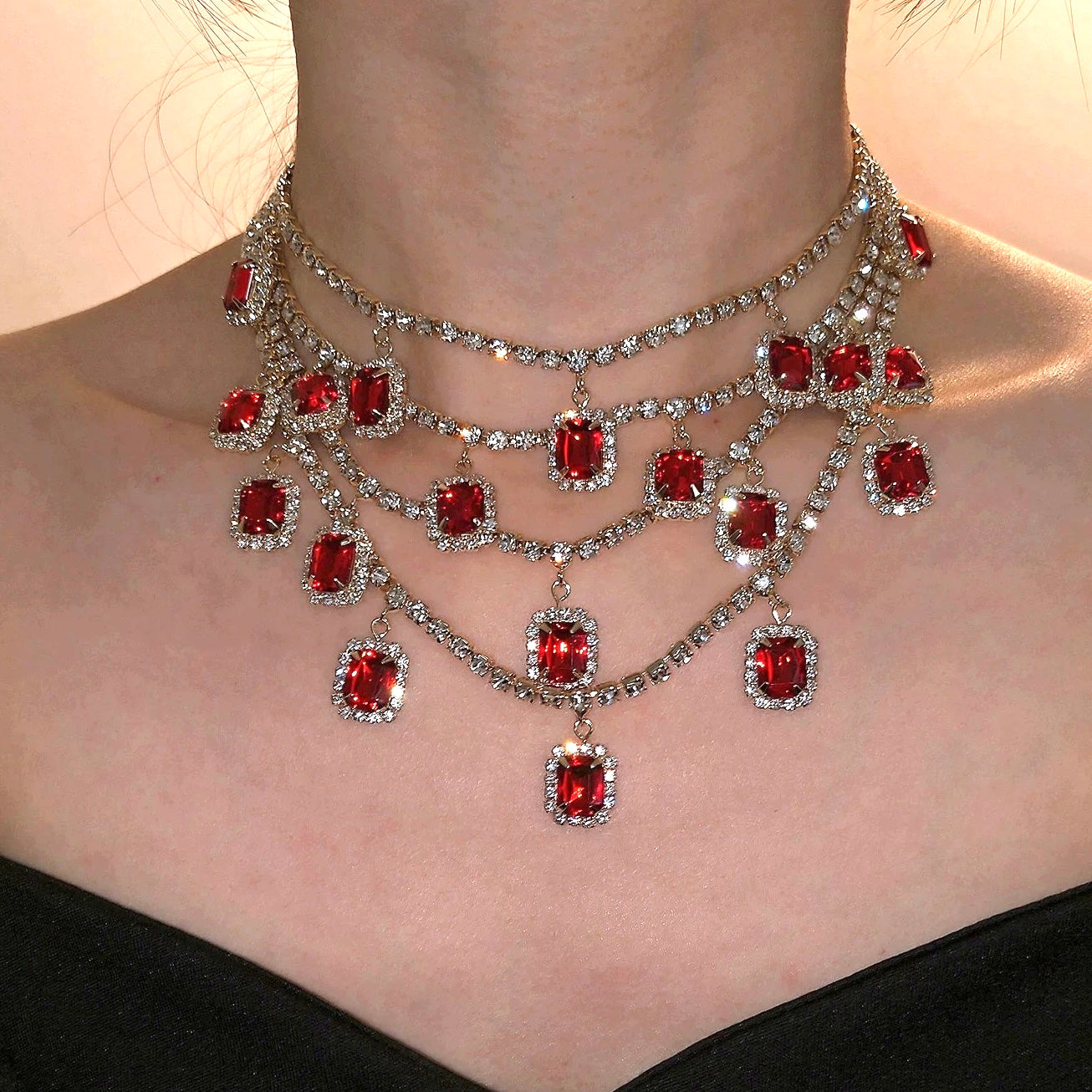 Ruby Woo Necklace - Silver