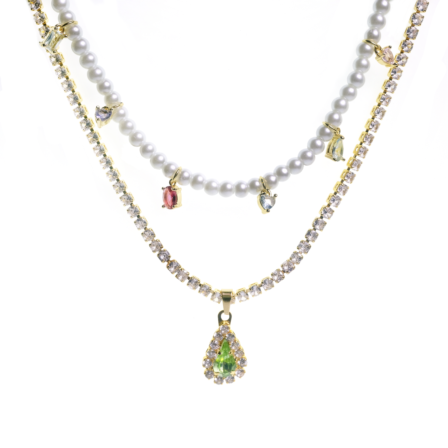 Lunar Drop Necklaces Set - 2pcs