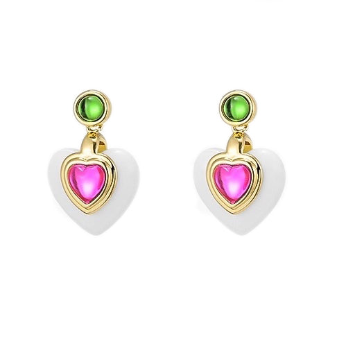 Retro Love Earrings - 2pcs